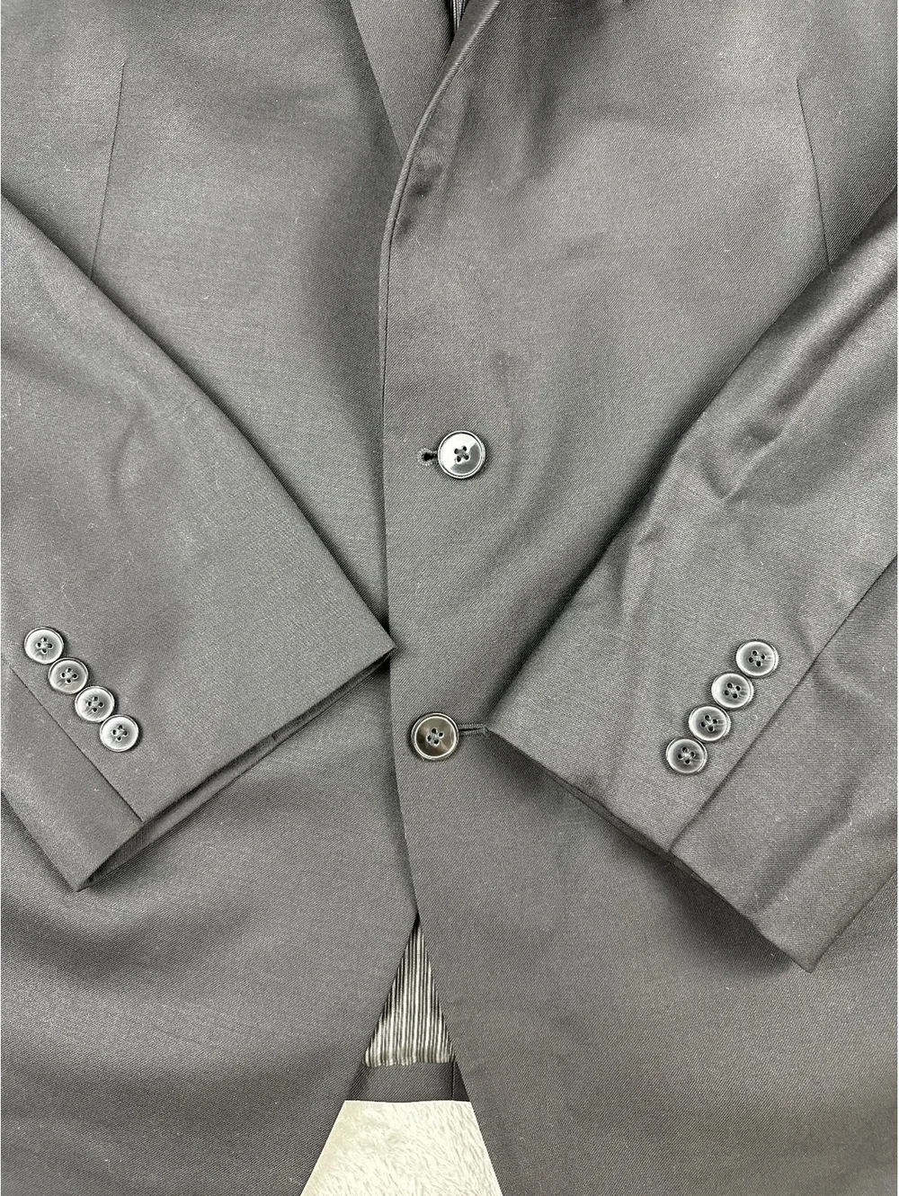 Calvin Klein Men's Charcoal Gray 100% Wool Blazer Suit Jacket 48L